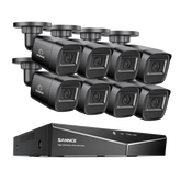 1080p 16 Channel 8 Camera Outdoor Wired Security System, Smart Motion Detection, 100 ft Infrared Night Vision, IP67 Weatherproof
